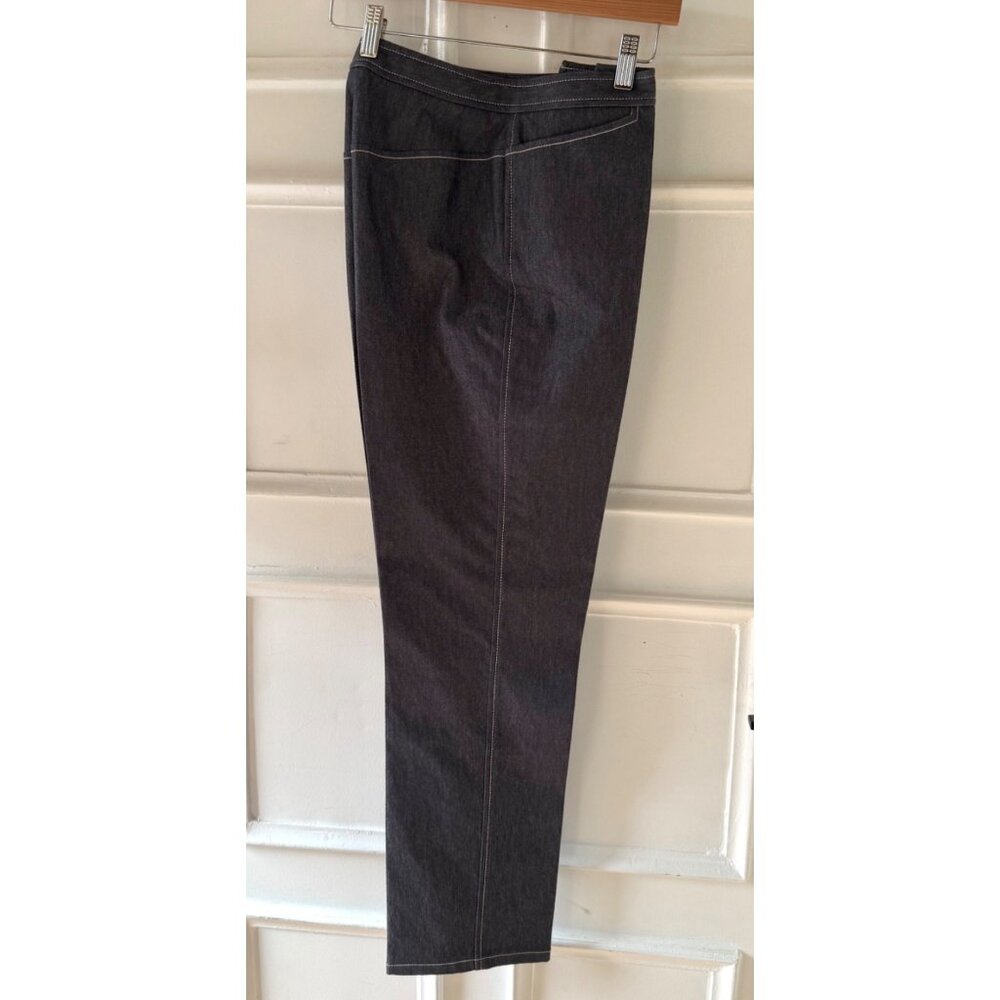 Studio Jax Pants Size 6 Dark Denim Tailored Straight Leg Vintage Y2K Canada Made - Picture 3 of 13